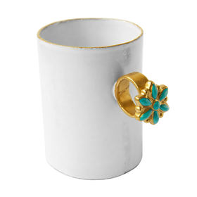 [Serena] Blue Flower Ring Cup