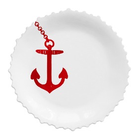 [John Derian] Large Anchor Dinner Plate