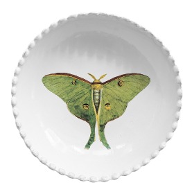 [John Derian] Eyed green butterfly Soup Plate
