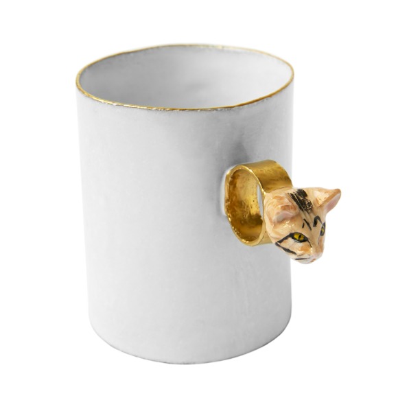 [Serena] Tabby Cat Ring Cup